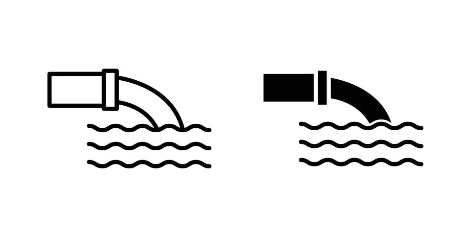 Sewage icon vector symbol graphics Stock Illustration