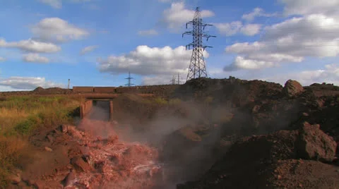 Sewage in the industrial area. Stock Footage 27087552