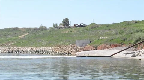 Sewage Pipe Polluting Sea Video stock 46126011