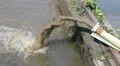 Sewage pipe polluting water 2 HD Footage