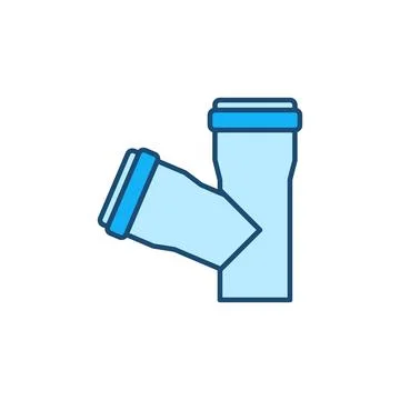 Sewage Pipe vector concept blue creative icon Stockillustratie