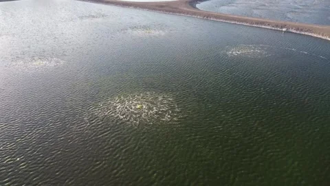 Sewage ponds drone Stock Footage 310576670