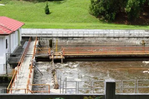 Sewage processing plant Stock Photos