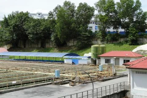 Sewage processing plant Stock Photos