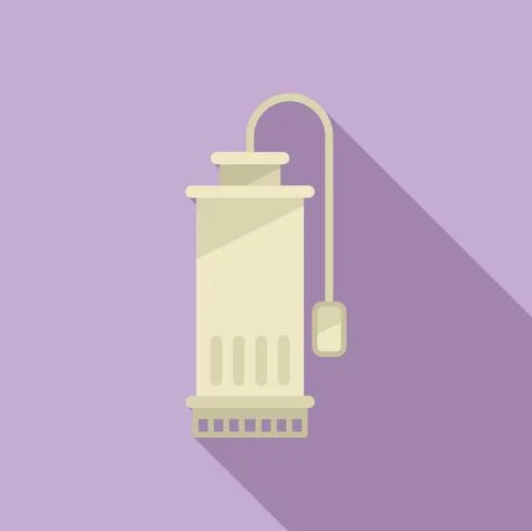 Sewage pump icon flat vector. Electric engine イラスト素材