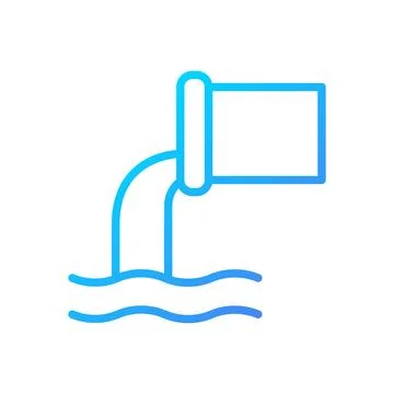 Sewage system pixel perfect gradient linear vector icon Ilustração Stock