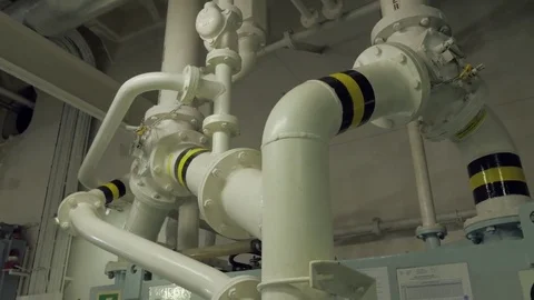 Sewage system of ship Stock Footage