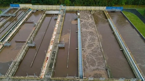 Sewage treatment plant 스톡 동영상 80286760