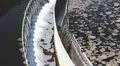 Sewage treatment plant. Waste water treatment - sedimentation tank - closeup HD Footage