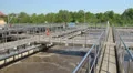 Sewage treatment plant. Waste water treatment - aeration tank HD Footage
