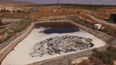 Sewage treatment process drone 4K Vidéo 74507971