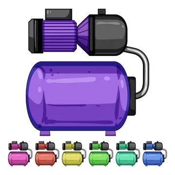 Sewage water pump cartoon vector graphic Stock Illustration