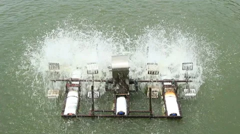 Sewage Water Spin Machine Stock Footage 40568056