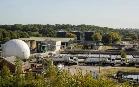Sewage works Basingstoke Stock Photos