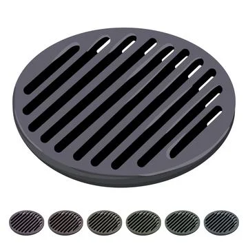Sewer drainage grate cartoon vector graphic Stock Illustration