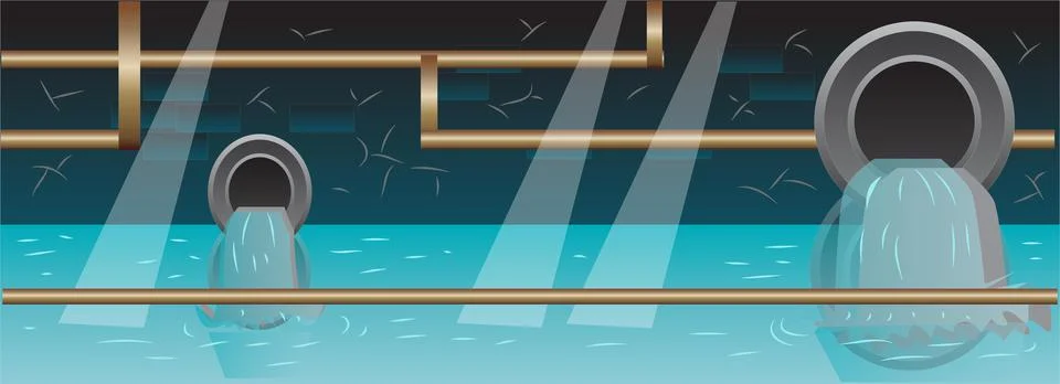 Sewer Game Background Vector Illustration Stock Illustration
