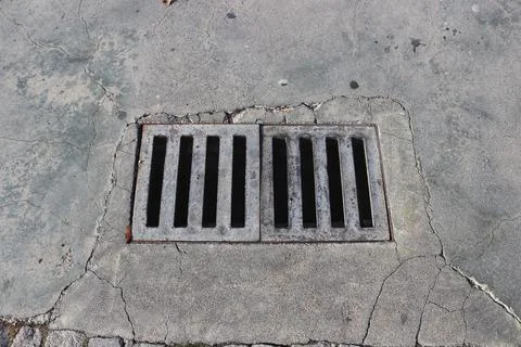 Sewer grate. Foto stock