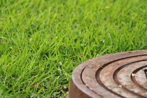 Sewer in the park 스톡 사진