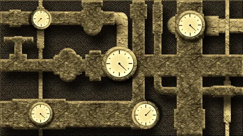 The sewer pipe and clock Stock-Footage 49407988