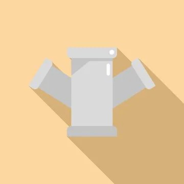 Sewer pipe icon flat vector. Water pipeline Stock Illustration