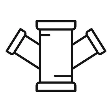 Sewer pipe icon outline vector. Water pipeline Stock Illustration