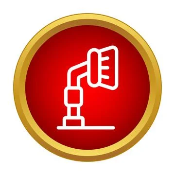 Sewer pipe inspection camera line icon concept Stock Illustration