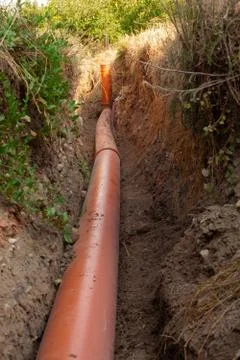 Sewer pipes. Stock Photos
