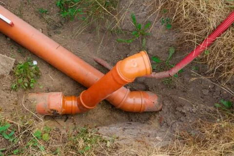 Sewer pipes. Stock Photos