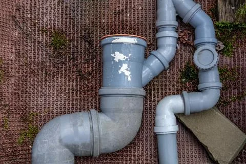 Sewer pipes. Stock Photos