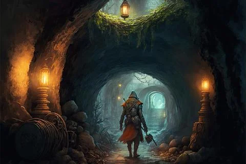 A Sewer In The Underground Stock Illustration