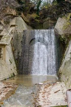 Sewer waterfall Stock Photos