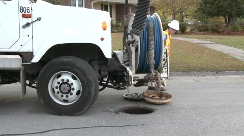 Sewer Worker sanitation Stock Footage 606173