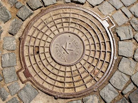 Sewerage hatch 스톡 사진