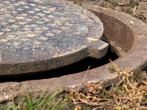 Sewerage hatch 스톡 사진