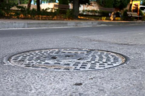 Sewerage hatch Fotos Stock