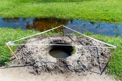 Sewerage is technical structures and pipeline networks Stock Photos