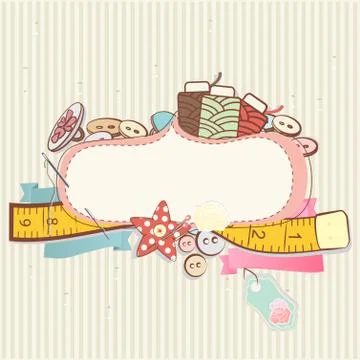 Sewing accessories Stock Illustration