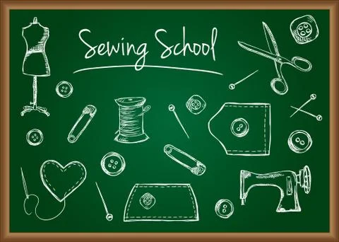 Sewing accessories Stock-Illustration