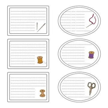 Sewing accessories. Stock Illustration