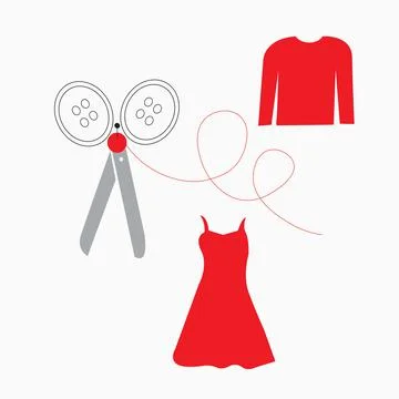 Sewing accessories Stock Illustration