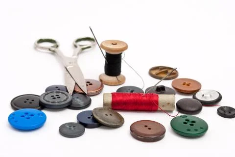 Sewing accessories Stock Photos