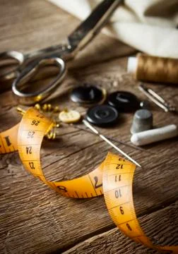 Sewing accessories Stock Photos