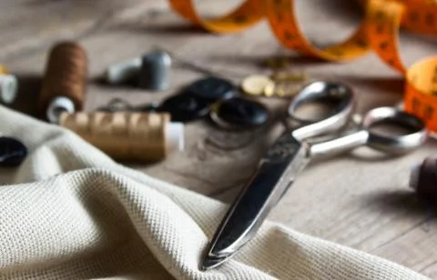 Sewing accessories Stock Photos