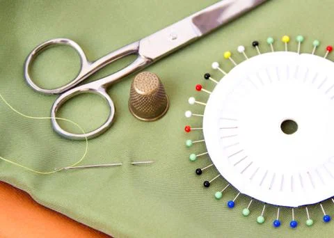 Sewing accessories Stock Photos