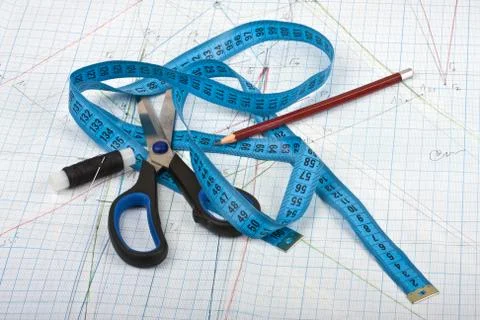 Sewing accessories Stock Photos