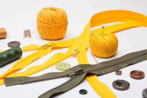Sewing accessories Stock Photos