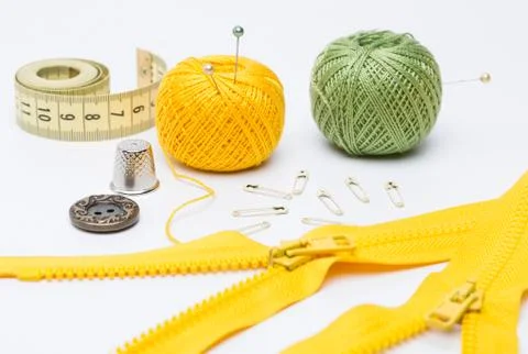 Sewing accessories Stock Photos