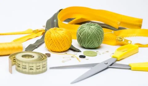 Sewing accessories Stock Photos