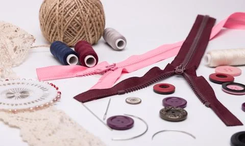 Sewing accessories Stock Photos