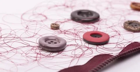 Sewing accessories Stock Photos